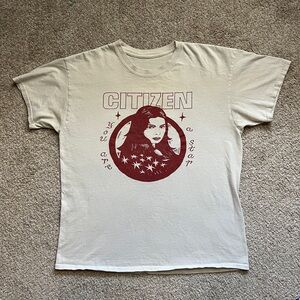 Citizen You Are a Star Band T-Shirt in Cream and Red